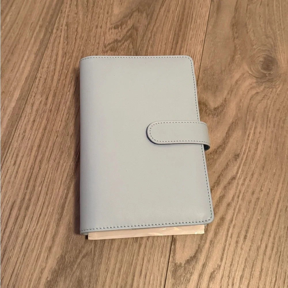 Blue Budget Binder Cash Stuffing Wallet w/ Zipper Envelopes & Budget Sheets A6